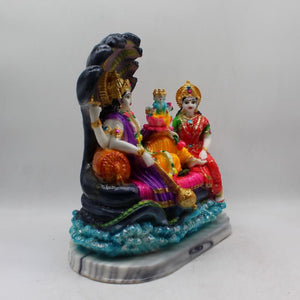 Lakshmi & vishnu, vishnu-laxmi Statue, vishnu laxmi idol Multi Colour