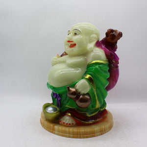 Lucky Laughing Buddha,statue,Happy sitting,showpeace,luckey man,Happy man White