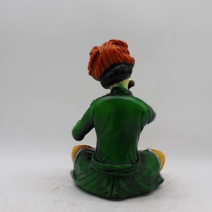 Rajasthani boy,Rajasthani man,Musician man Rajasthani statue, idol Green color