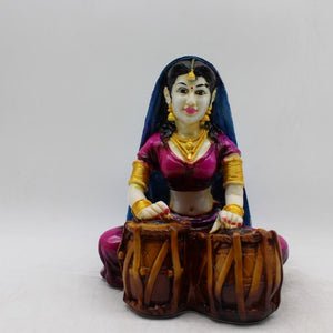 Rajasthani Girl,Rajasthani lady,Musician girl Rajasthani statue,idol Multi color