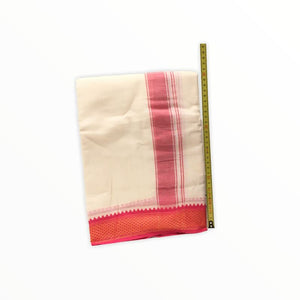 Men's Traditional Veshti / Dhoti / Vasti with Angavastram