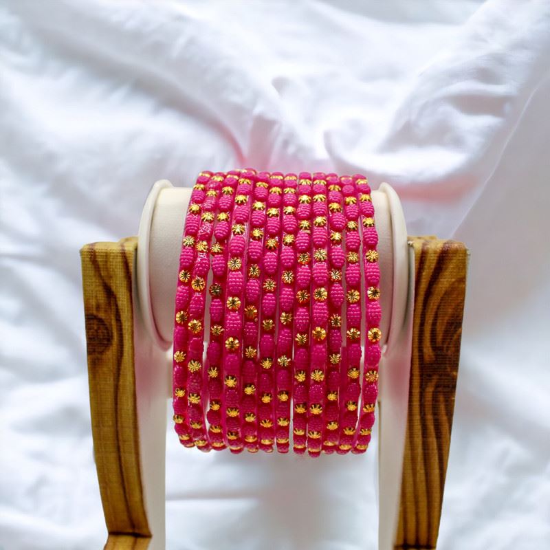 Indian Glass Bangles Set Dot Pattern Bollywood Style Wedding Favour Set Of 12