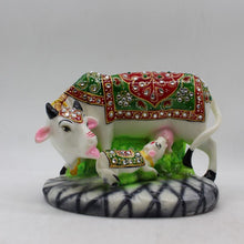 Load image into Gallery viewer, Kamdhenu Cow Gau Mata,Nandi cow Statue Kamdhenu Hindu God For Home Decor White