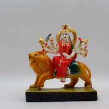 Load image into Gallery viewer, Ambe Mata Statue/ Durga Mata Murati / Durga Idol. Shakti Statue-Ambe Ma Idol Office-White Painted Bengali Durga Maa Murti-Durga Ma Idol-Ambe Maa Statue-Durga.AMBE MA HINDU Goddess  Statue Figurine Mataji Shakti Maa Ambaji