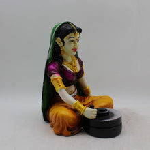 Load image into Gallery viewer, Rajasthani Girl,Rajasthani lady,Musician girl Rajasthani statue,idol Multi color