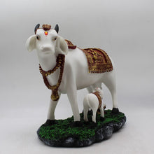 Load image into Gallery viewer, Kamdhenu Cow Gau Mata,Nandi cow Statue Kamdhenu Hindu God For Home Decor White