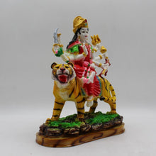 Load image into Gallery viewer, Ambe Mata Statue/ Durga Mata Murati / Durga Idol. Shakti Statue-Ambe Ma Idol Office-White Painted Bengali Durga Maa Murti-Durga Ma Idol-Ambe Maa Statue-Durga.AMBE MA HINDU Goddess  Statue Figurine Mataji Shakti Maa Ambaji