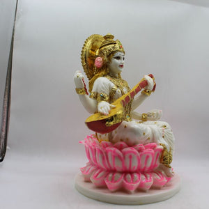 Saraswati mata God of Education Knowledge,Saraswati statue Idol White