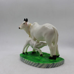 Kamdhenu Cow Gau Mata,Nandi cow Statue Kamdhenu Hindu God For Home Decor White