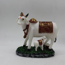 Load image into Gallery viewer, Kamdhenu Cow Gau Mata,Nandi cow Statue Kamdhenu Hindu God For Home Decor White