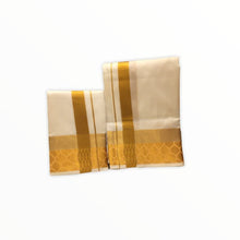Load image into Gallery viewer, Men&#39;s Traditional Veshti / Dhoti / Vasti with Angavastram