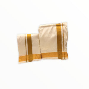 Men's Traditional Veshti / Dhoti / Vasti with Angavastram