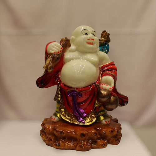 Lucky Laughing Buddha,statue,Happy sitting,luckey man,Happy man Multi color