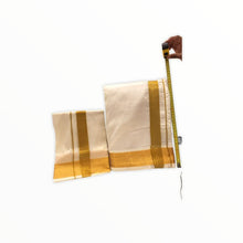 Load image into Gallery viewer, Men&#39;s Traditional Veshti / Dhoti / Vasti with Angavastram