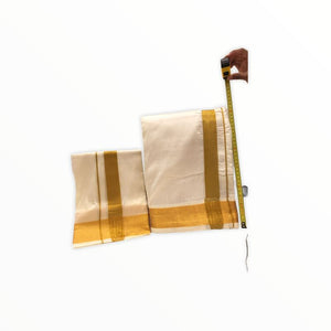 Men's Traditional Veshti / Dhoti / Vasti with Angavastram