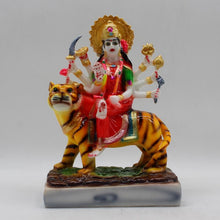 Load image into Gallery viewer, Ambe Mata Statue/ Durga Mata Murati / Durga Idol. Shakti Statue-Ambe Ma Idol Office-White Painted Bengali Durga Maa Murti-Durga Ma Idol-Ambe Maa Statue-Durga.AMBE MA HINDU Goddess  Statue Figurine Mataji Shakti Maa Ambaji