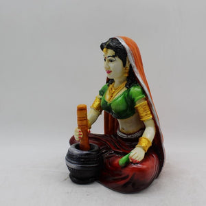 Rajasthani Girl,Rajasthani lady,Musician girl Rajasthani statue,idol Multi color