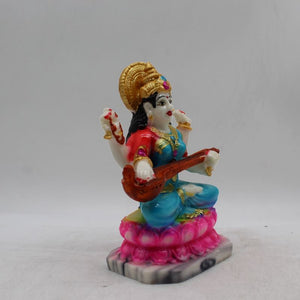 Saraswati mata God of Education Knowledge,Saraswati statue Idol Brown