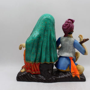 Cultural Rajasthani traditional couple,Indian Rajasthani couple Multi color