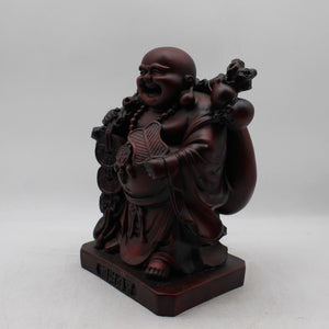 Lucky Laughing Buddha,statue,Happy sitting,showpeace,luckey man,Happy man Maroon