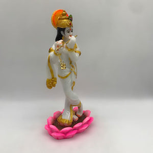 Lord Krishna Kanha Balgopal Shyam Madhava Murari Mohan Statue decoreWhite