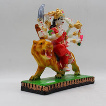 Load image into Gallery viewer, Ambe Mata Statue/ Durga Mata Murati / Durga Idol. Shakti Statue-Ambe Ma Idol Office-White Painted Bengali Durga Maa Murti-Durga Ma Idol-Ambe Maa Statue-Durga.AMBE MA HINDU Goddess  Statue Figurine Mataji Shakti Maa Ambaji