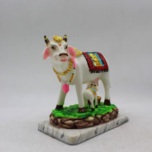 Load image into Gallery viewer, Kamdhenu Cow Gau Mata,Nandi cow Statue Kamdhenu Hindu God For Home Decor White