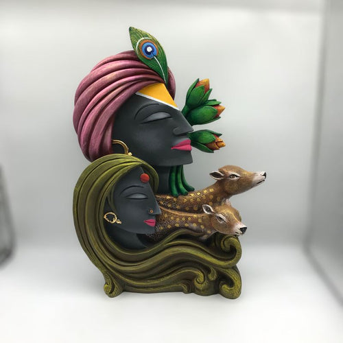 Radha Krishna,Radha Kanha Statue,for Home,office,temple,diwali Pooja Multi color