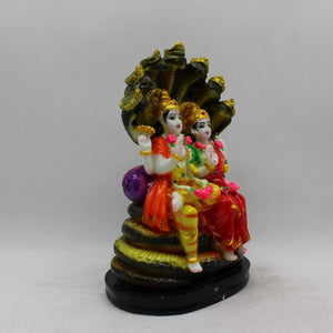 Lakshmi & vishnu, vishnu-laxmi Statue, vishnu laxmi idol Multi color