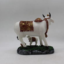 Load image into Gallery viewer, Kamdhenu Cow Gau Mata,Nandi cow Statue Kamdhenu Hindu God For Home Decor White