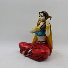 Load image into Gallery viewer, Rajasthani Girl,Rajasthani lady,Musician girl Rajasthani statue,idol Multi color