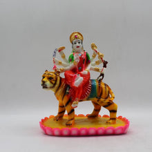 Load image into Gallery viewer, Ambe Mata Statue/ Durga Mata Murati / Durga Idol. Shakti Statue-Ambe Ma Idol Office-White Painted Bengali Durga Maa Murti-Durga Ma Idol-Ambe Maa Statue-Durga.AMBE MA HINDU Goddess  Statue Figurine Mataji Shakti Maa Ambaji