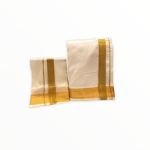 Load image into Gallery viewer, Men&#39;s Traditional Veshti / Dhoti / Vasti with Angavastram