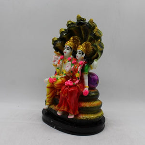 Lakshmi & vishnu, vishnu-laxmi Statue, vishnu laxmi idol Multi color