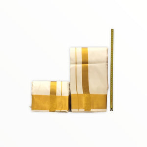 Men's Traditional Veshti / Dhoti / Vasti with Angavastram