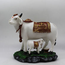 Load image into Gallery viewer, Kamdhenu Cow Gau Mata,Nandi cow Statue Kamdhenu Hindu God For Home Decor White