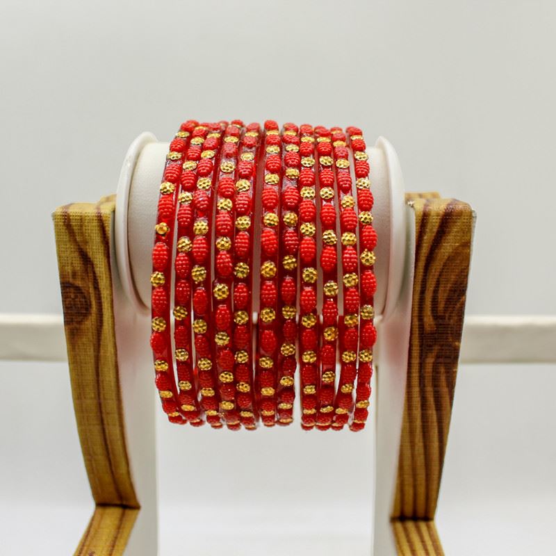 Indian Glass Bangles Set Dot Pattern Bollywood Style Wedding Favour Set Of 12