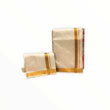 Load image into Gallery viewer, Men&#39;s Traditional Veshti / Dhoti / Vasti with Angavastram
