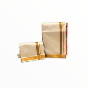 Men's Traditional Veshti / Dhoti / Vasti with Angavastram