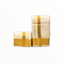Load image into Gallery viewer, Men&#39;s Traditional Veshti / Dhoti / Vasti with Angavastram