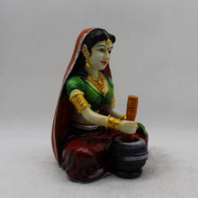 Load image into Gallery viewer, Rajasthani Girl,Rajasthani lady,Musician girl Rajasthani statue,idol Multi color