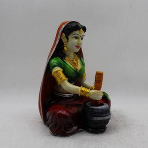 Rajasthani Girl,Rajasthani lady,Musician girl Rajasthani statue,idol Multi color