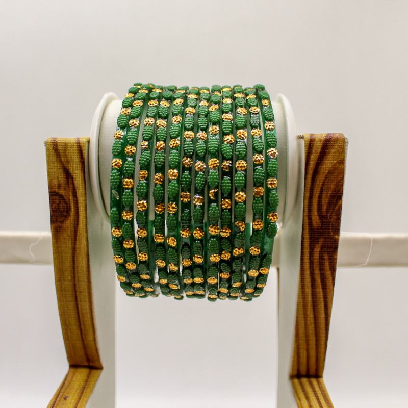 Indian Glass Bangles Set Dot Pattern Bollywood Style Wedding Favour Set Of 12
