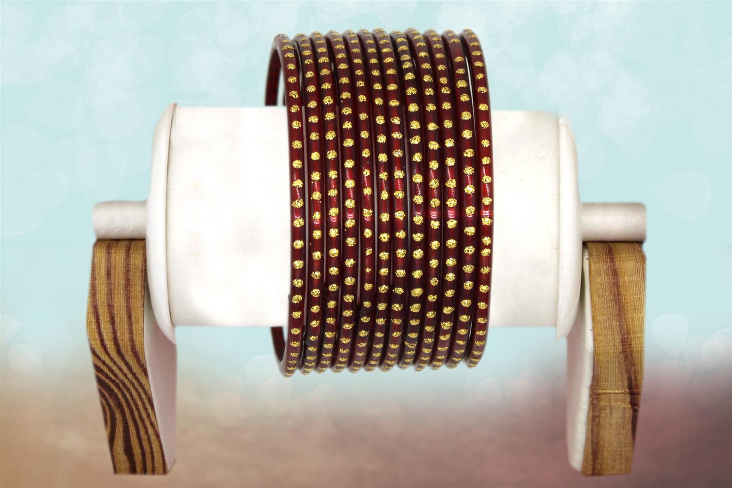 Indian Glass Bangles Set Dot Pattern Bollywood Style Wedding Favour