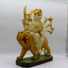 Load image into Gallery viewer, Ambe Mata Statue/ Durga Mata Murati / Durga Idol. Shakti Statue-Ambe Ma Idol Office-White Painted Bengali Durga Maa Murti-Durga Ma Idol-Ambe Maa Statue-Durga.AMBE MA HINDU Goddess  Statue Figurine Mataji Shakti Maa Ambaji