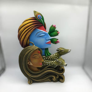 Radha Krishna,Radha Kanha Statue,for Home,office,temple,diwali Pooja Multi color