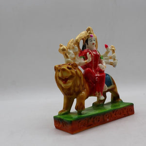 Ambe Mata Statue/ Durga Mata Murati / Durga Idol. Shakti Statue-Ambe Ma Idol Office-White Painted Bengali Durga Maa Murti-Durga Ma Idol-Ambe Maa Statue-Durga.AMBE MA HINDU Goddess  Statue Figurine Mataji Shakti Maa Ambaji